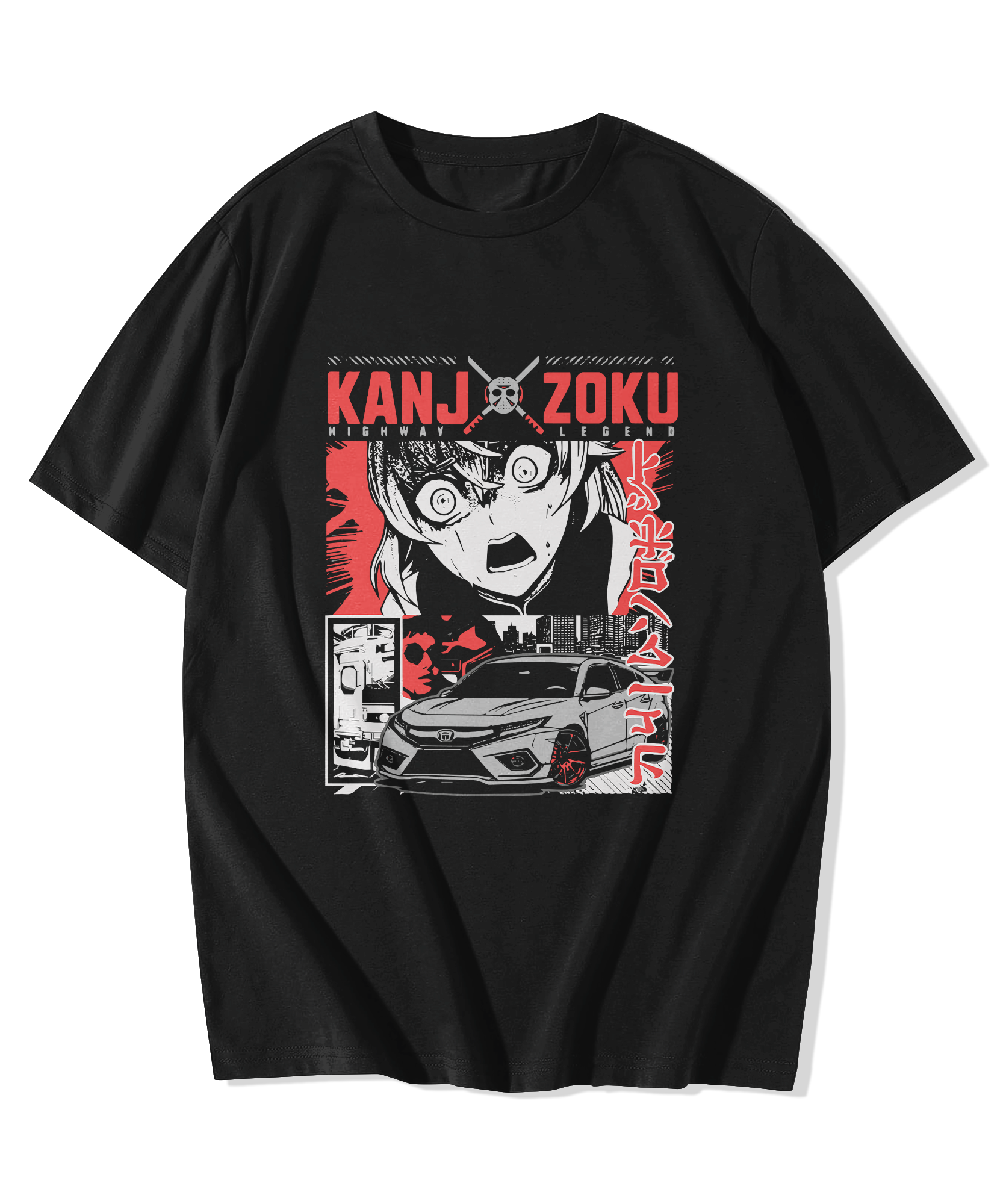 Alfaq Printed Black T-shirt