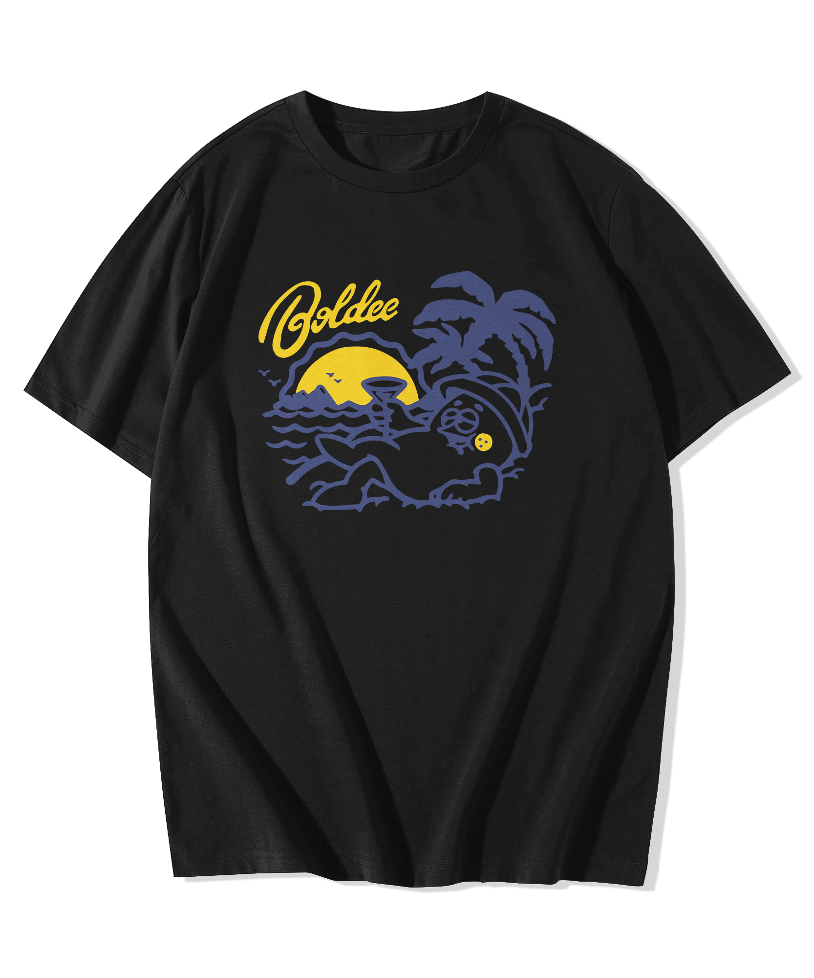 Alfaq Black Printed T-shirt