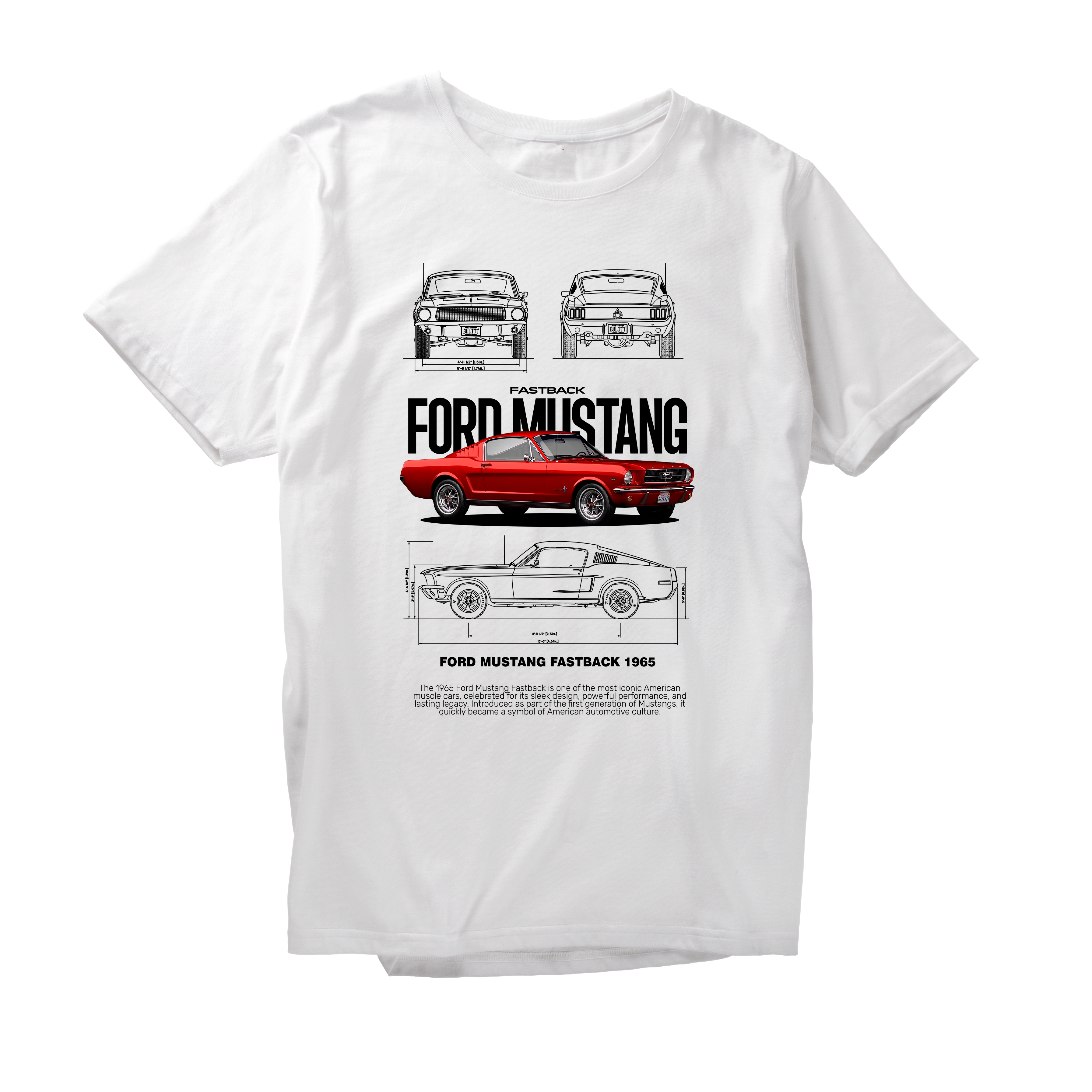 Alfaq ford mustang fastback 1965 -2 T-Shirt