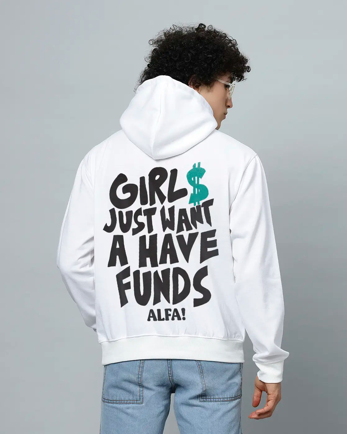 Alfaq Girls Want Fund Cotton Hoodie